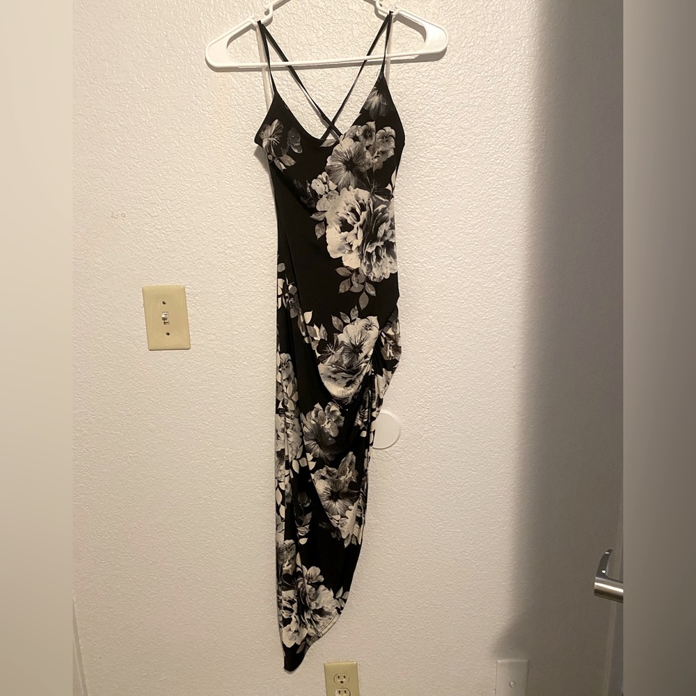 Black floral dress